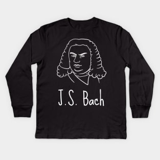 Johann Sebastian Bach - German Classical Music Composer Kids Long Sleeve T-Shirt
